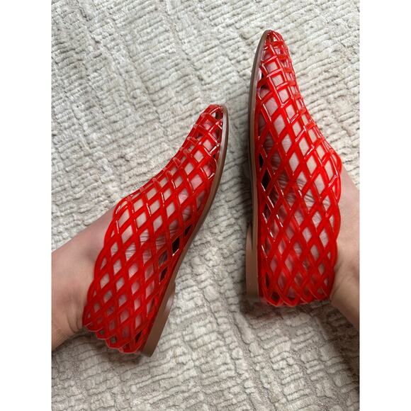 Jelly Mesh Ballet Flats for Women Clear Hollow Jellies Flat Sandals - Picture 6 of 9